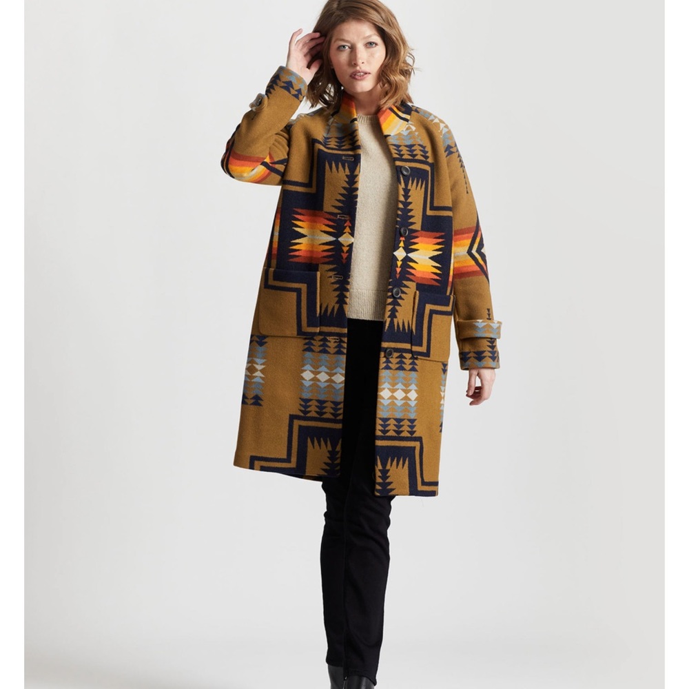 PENDLETON WOMENS HARDING ARCHIVE BLANKET COAT